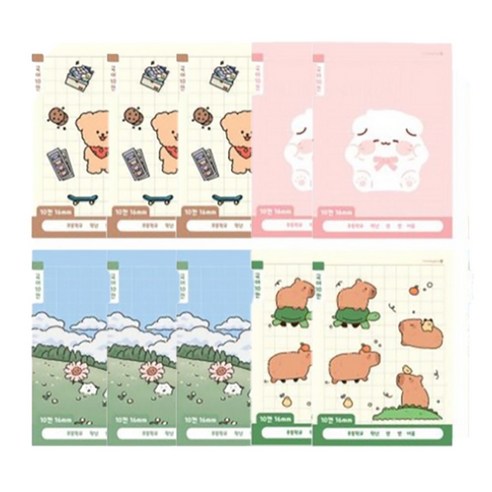 모닝글로리 초등 1-2 10칸 국어노트, B(랜덤발송), 10개
