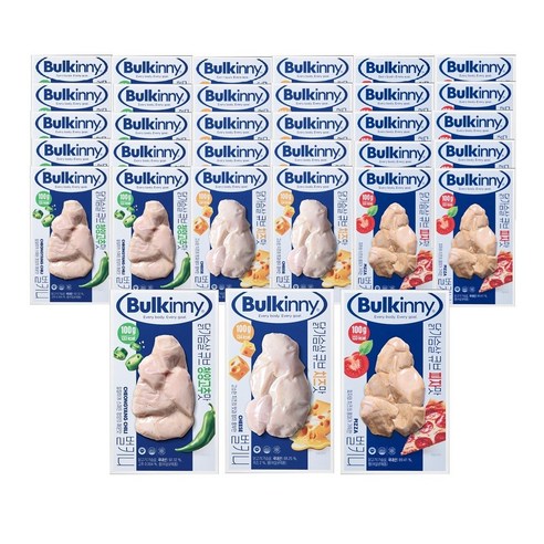 벌키니 큐브 닭가슴살 3종 혼합(피자맛,치즈맛,청양고추맛)