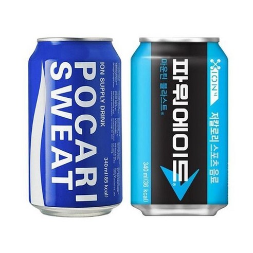기타 포카리스웨트12캔 + 파워에이드12캔 340ml 24캔, 기본