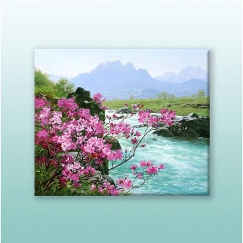 votgl diy페인팅 피포페인팅 명화그리기 그림그리기유화그리기세트40 x 50cm, 004복숭아꽃, 1개