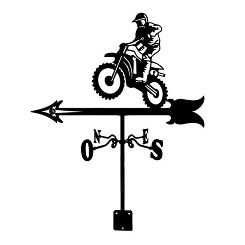 헛간 울타리 장면 야외에 대한 Weathervane Topper 방향 바람 방향 표시기, 35x35x55cm, 금속, 경주자