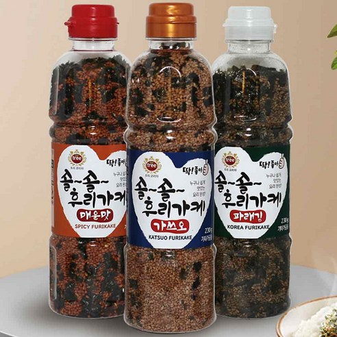 (3종세트)_면세점용 간단한한끼_주먹밥_후리가케_파래김_가쓰오_매운맛, 1세트, 690g