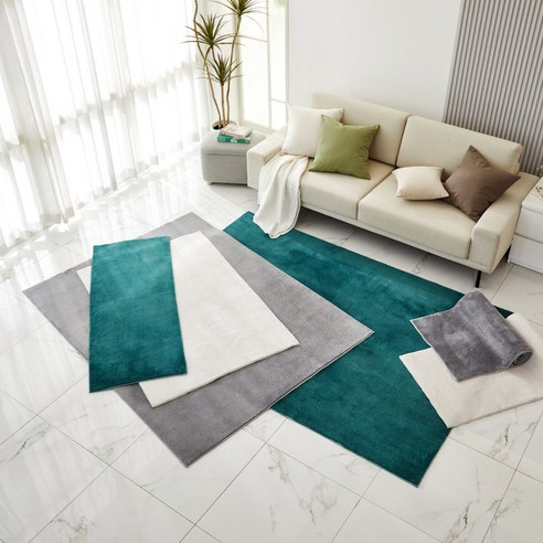 싱그러운 숲을 담은 포근한 휴식, 모던하우스 포시즌 소프트 러그 포레스트 그린