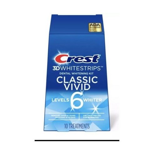 빛나는 미소를 위한 비밀, 크레스트 3D 화이트 클래식 비비드 화이트스트립스 크레스트3d
