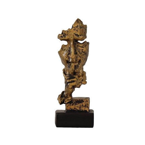 동상 Kepp 침묵 수지 추상적인 북유럽 조각품 작은 입상 가정 예술, 황금