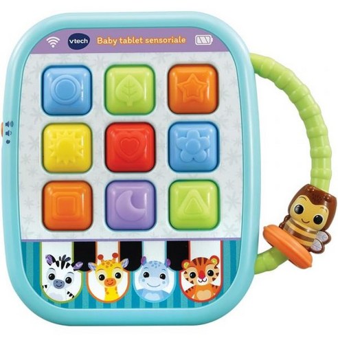 Besuche den VtechStore VTech Baby Tablet 감각 35곡 이상의 노래 문장 소리 9개의 소프트 키 핸들 이탈리아어 배터리 581714