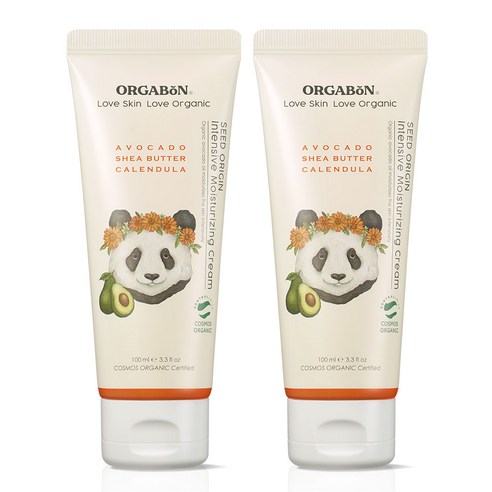 오가본 씨앗품은 유기농 아기 보습크림 세트, 2개, 100ml
