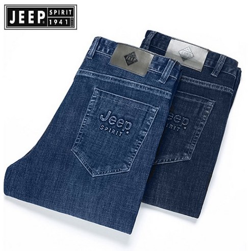 JEEP Spirit (지프스피릿) 남성 청바지 마이크로 탄성 미드 웨이스트 팬츠 비즈니스 캐주얼 청바지 Jeans-26812