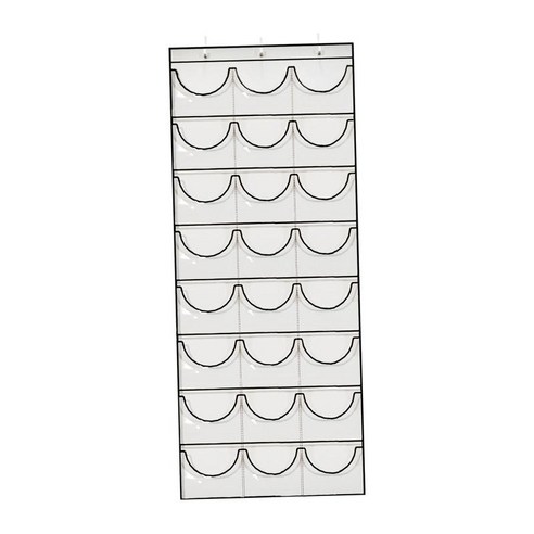 도어 24용 모자 랙 야구 모자 스냅백 캡 홀더용 후크 및 루프 모자 주최자, 160x70cm, PVC, 하얀색