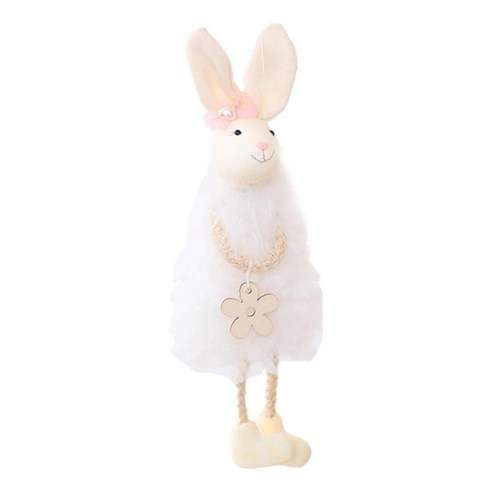 사랑스러운 토끼 매달려 장식 토끼 그림 파티 장식, 하얀색, 섬유 천