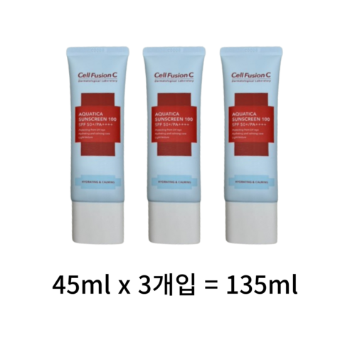 셀퓨전씨 아쿠아티카 썬스크린 100 SPF50+ PA++++, 135ml, 1개
