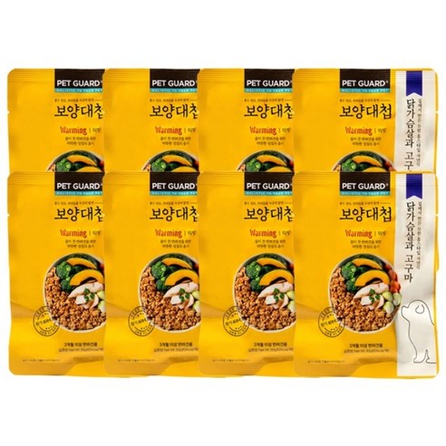 보양대첩 상온화식 워밍 닭가슴살과 고구마 400g 전연령 강아지, 닭, 50g, 1세트