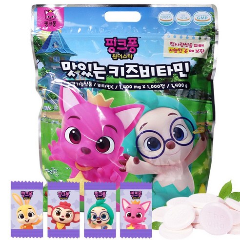 핑크퐁 맛있는 키즈 비타민 1000정, 1개