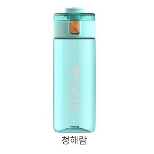 원터치 휴대물병 휴대용 에코 물병 플라스틱, 파란색, 450ML
