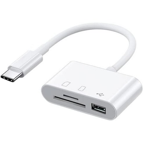 USB C SD 카드 리더기 - 마이크로 TF 메모리 3-in-1 카메라 리더 어댑터 154460, USB C SD 카드 리더기, - 마이크로 TF 메모리