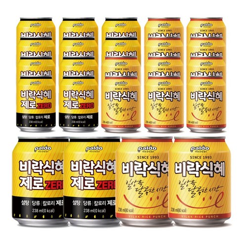 [서진프리미엄] 팔도 비락식혜 238ml 비락식혜 제로 238ml 총, 28개