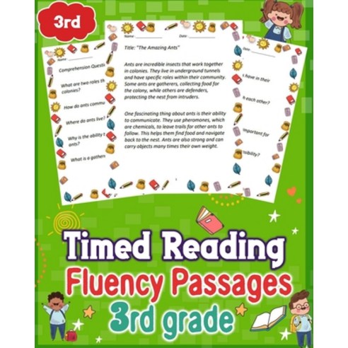 (영문도서) Timed Reading Fluency Passages 3rd Grade: Enhance 3rd-grade reading skills with timed fluency... Paperback, Independently Published, English, 9798876567147
