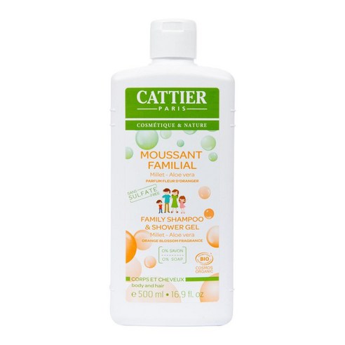 까띠에 까띠에 패밀리 샴푸 샤워젤 CATTIER Gel moussant familial sans sulfates Bio, 1개, 500ml