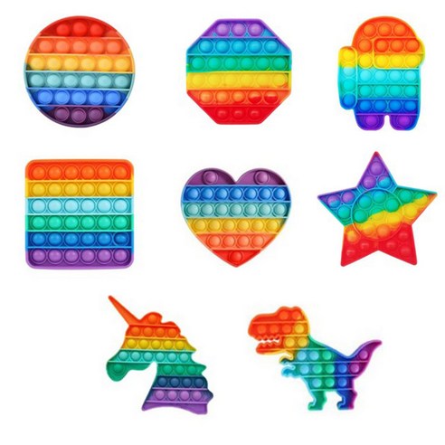 푸쉬팝 틱톡 말랑이 2p, 하트, 2개