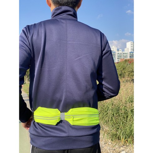 콤마스포츠 러닝벨트 조깅 마라톤 여행용 힙색 허리가방 벨트 플립 밴드 방수 허리색 골프 헬스, 2.요술힙색, 그레이
