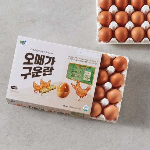 가농 오메가 구운계란 (무항생제인증 1+ 등급란 사용), 40구, 1개