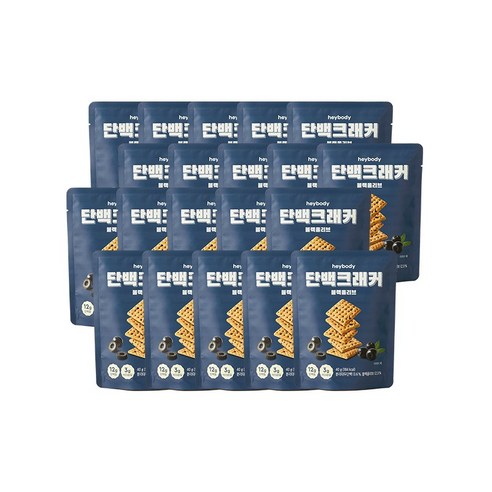 헤이바디 단백크래커 40g, 20개, 블랙올리브