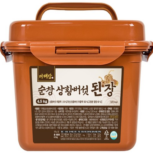 더해담 순창 상황버섯 된장 대용량, 4.5kg, 1개