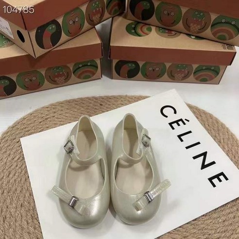 미니멜리사 리본 플라워 플랫 단화 벨크로 스윗 아동화