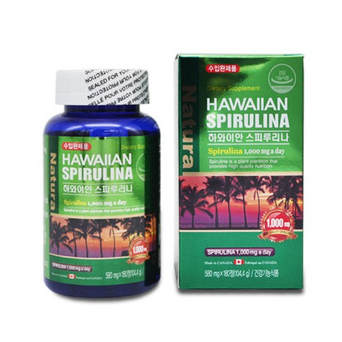 하와이안 스피루리나 정제 Spirulina, 104.4g/180정, 3개, 180정