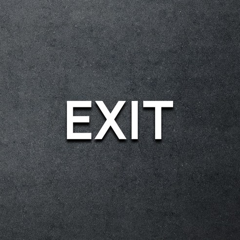 마마픽스 아크릴 도어사인 표지판 화이트, 1개, EXIT
