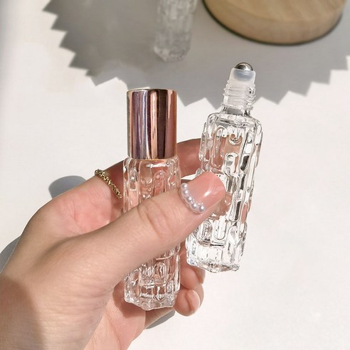 향수공병 로즈골드 10ml 스프레이&롤온 소분공병 유리공병, 1개, 로즈골드 롤온 10ml