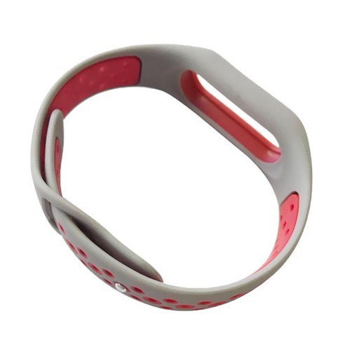 Mi Band 2 피트니스 트래커 팔찌용 금속 걸쇠가 있는 부드러운 팔찌 스트랩, TPU, 그레이 핑크