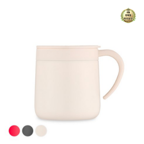 미롬 베이직 스텐머그컵 300ml, IVORY, 1개