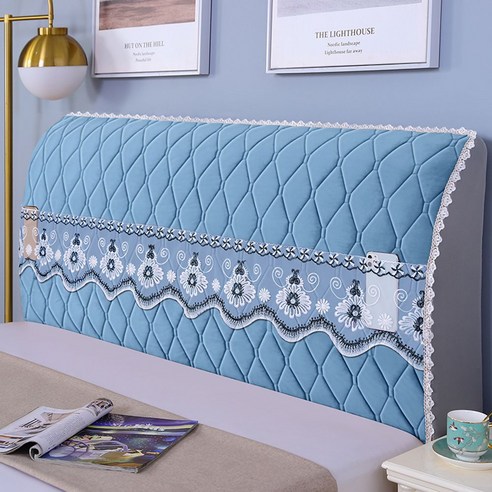커버 헤드쿠션 침대 등받이 덮개 보드 벽 머리판 리폼, 1.9m [높이 75cm 이내 공용], 라이트블루