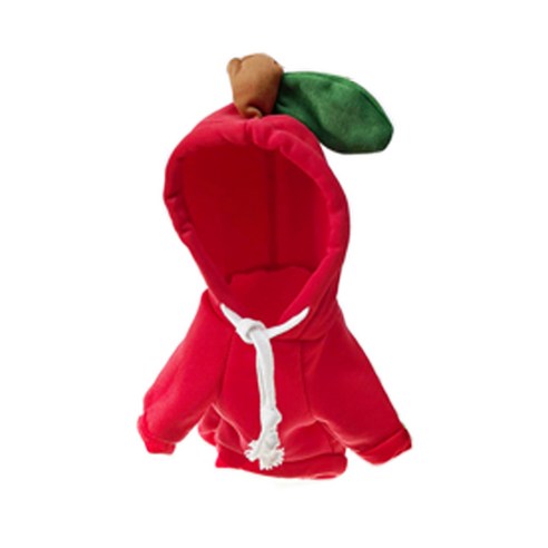에리페 반려동물용 캐릭터 팬시 후드티, 빨간사과