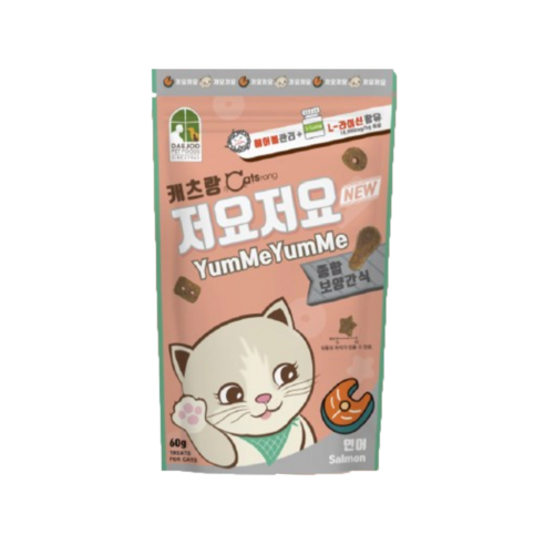 캐츠랑저요저요 고양이 보양간식 60g, 연어, 12개