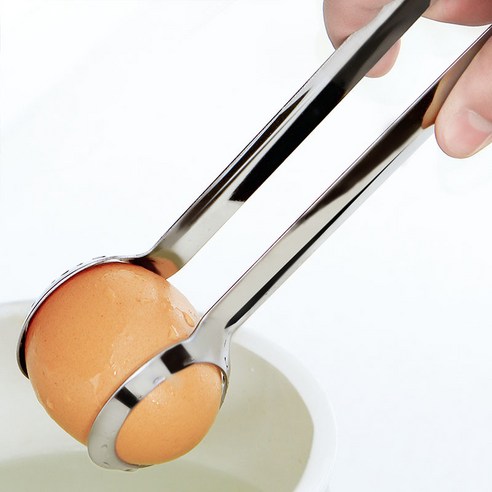1pc 수동 계란 홀더 집게 스테인레스 스틸 에그 클립 미끄럼 방지 계란 도구 주방 가제 요리 도구 안티 scald 삶은 계란 통, 보여진 바와 같이, 하나