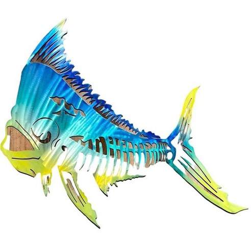 Retemporel 금속 바다 물고기 벽 예술 홈 룸 침실 해상 장식 장식에 대한 해양 동물 장식품 매달려, 그림이 보여 주듯이