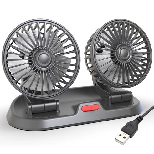 JCH 차량용 선풍기 써큘레이터 듀얼형 12V/24V/USB 차량용 선풍기 F410, USB 5V, USB 5V