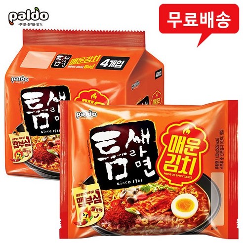 틈새라면 매운김치 120g, 8개