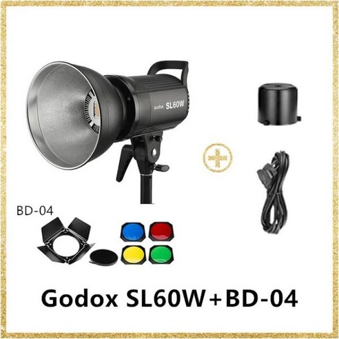 Godox LED 비디오 라이트 SL-60W 일광 균형 사진 액세서리 PK Nanlite 녹화, 02 SL60W w BD-04_01 CHINA