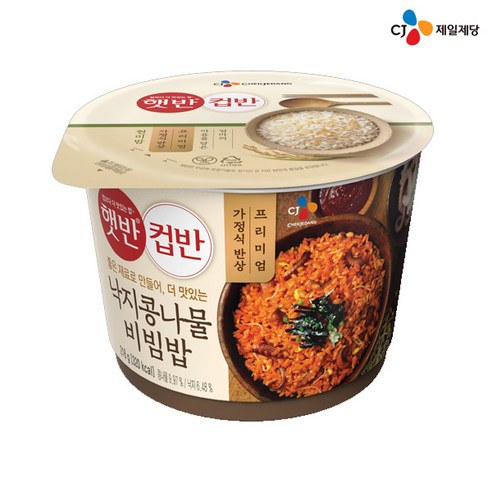 햇반 컵반 낙지콩나물비빔밥, 216g, 2개
