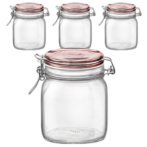 보르미올리 피도 메탈릭 자 유리저장병 핑크, 750ml, 4개입