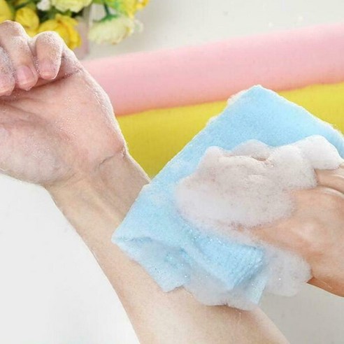 Japanese Rubbing Washcloth Bath Nylon Towel Brush For Back Exfoliating- K9a9 일본어 문지르는 수건 목욕 나일론 수건 브, 하나