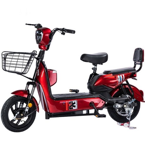 전기 전동 접이식 삼륜 바이크 출퇴근 팻 자토바이 자전거 배터리, 48V, 12아, 1. 빨간색12A납축전지80마일의배터리수명