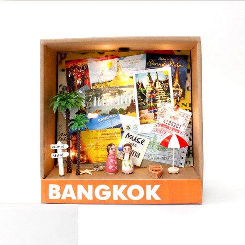 네모난기억 여행 추억 미니어쳐 만들기 DIY 키트 박스형 9종 국가, 7. 방콕, 방콕