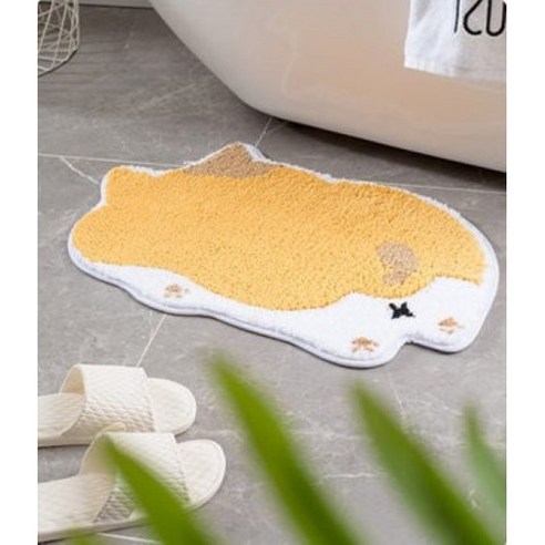 401FLEX 동물 캐릭터 욕실 주방 현관 발 매트 카펫 10 COLOR 3 SIZE, 치즈 냐옹이, 1개