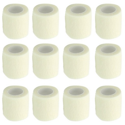 볼링화 추천 상품벤데타 훅그립 테이프 중약지 손목 볼링 크로스핏 자가접착 탄력밴드, 화이트, 12개입 제품 사진