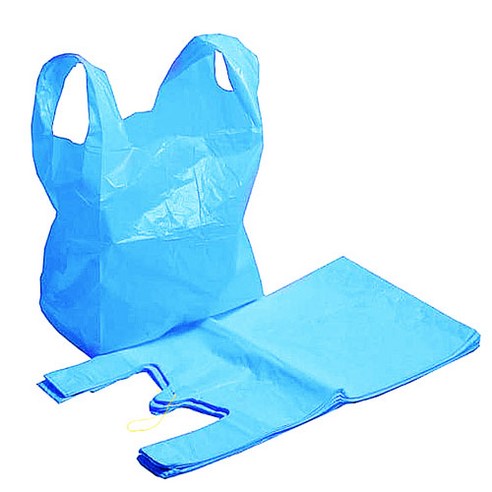 청색 파란 손잡이 비닐봉투, 100매, 20L
