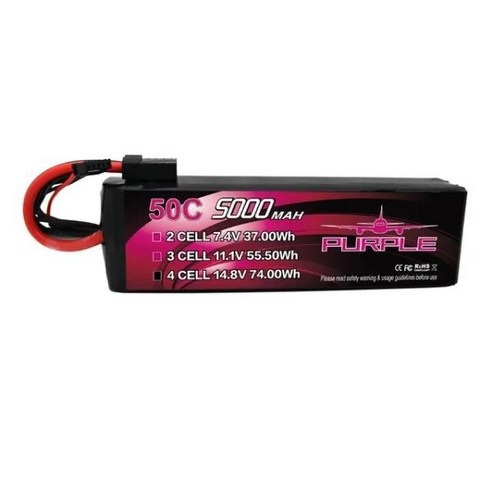 CNHL RC 자동차용 리포 배터리 TRX 플러그 포함 트랙사스 슬래시 러슬러 트럭 탱크 버기 5000mAh 7.4V, 02 3S 5000mah 50C TRX_01 CHINA